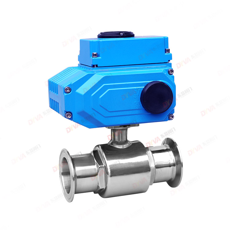 Electric sanitary grade quick release ball valve