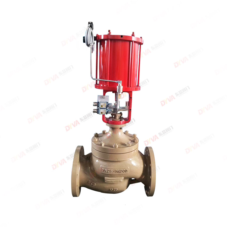 Large caliber pneumatic control valve