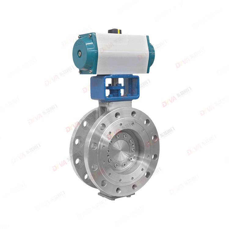 Pneumatic bidirectional pressure butterfly valve