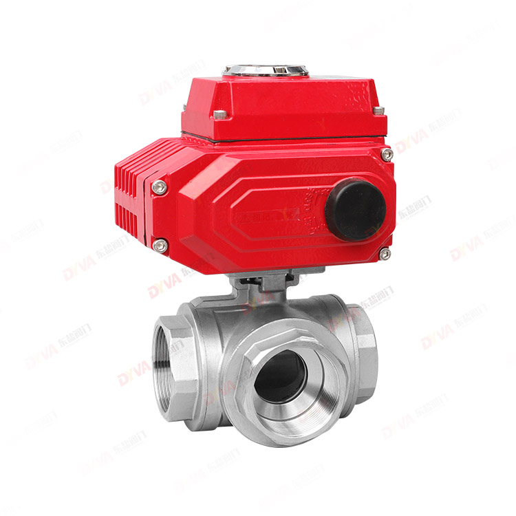 Electric three-way ball valve