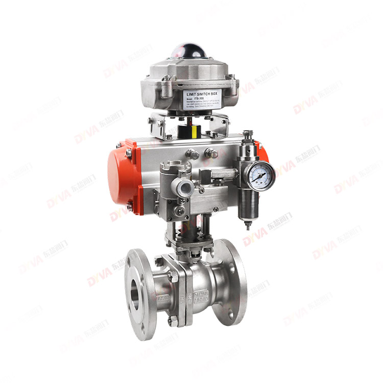 Pneumatic flange ball valve