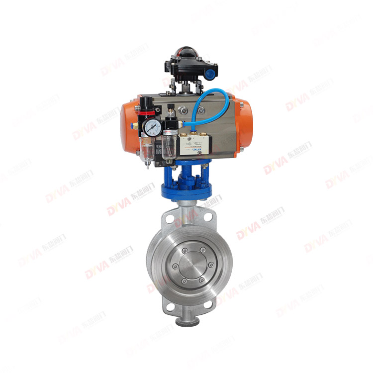Pneumatic clamp butterfly valve