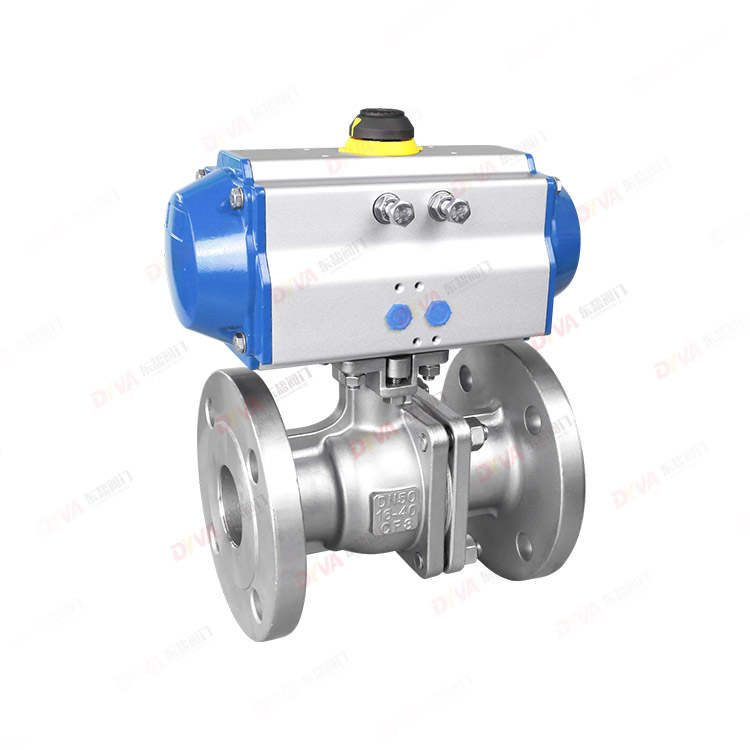 Pneumatic flange ball valve