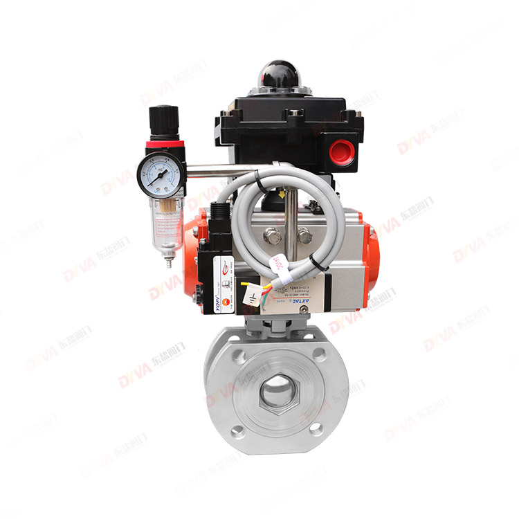 Pneumatic thin ball valve