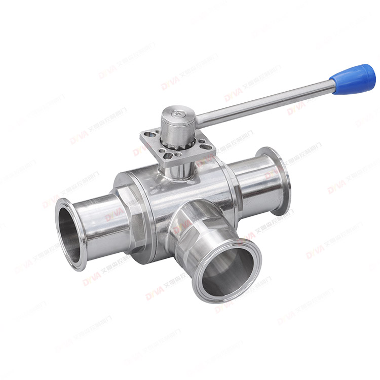 Three-way quick-installation ball valve