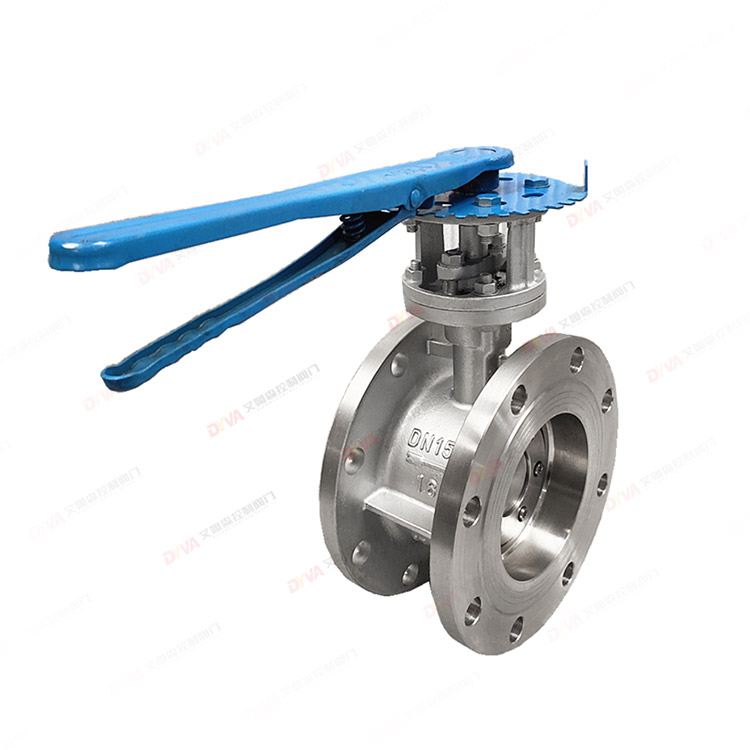 Manual flanged butterfly valve