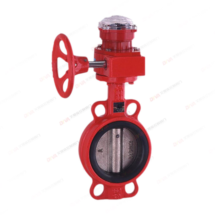 Rubber lined butterfly valve with signal feedback