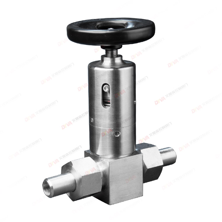 Needle type instrument valve