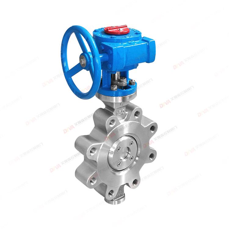 Worm gear wafer butterfly valve