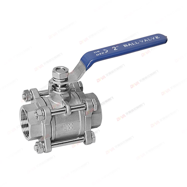 Three-piece ball valve