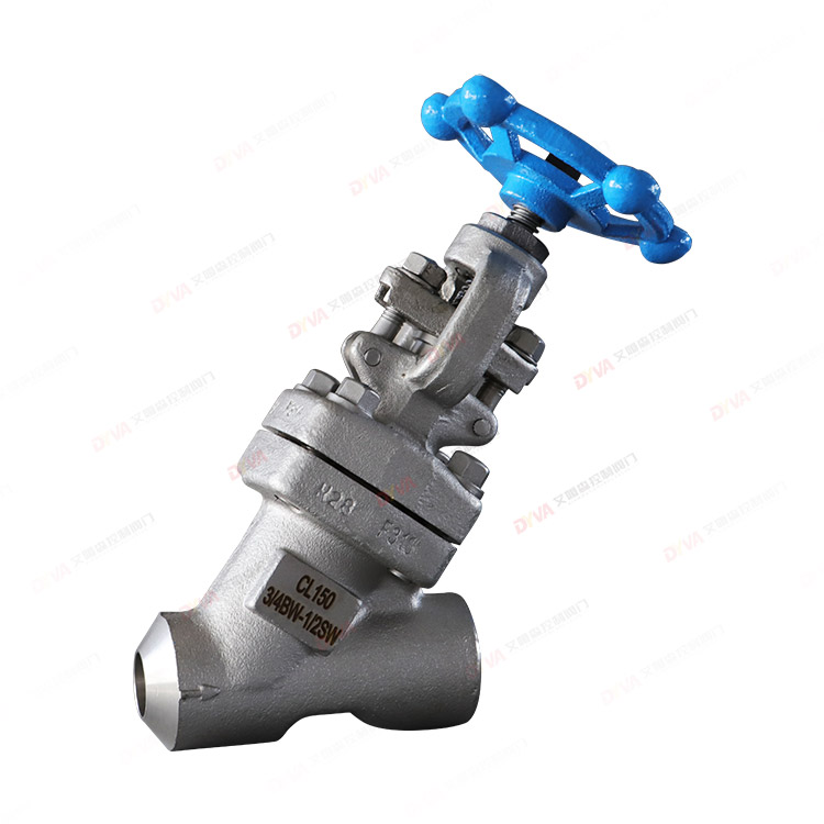 Forged steel Y-type shut-off valve