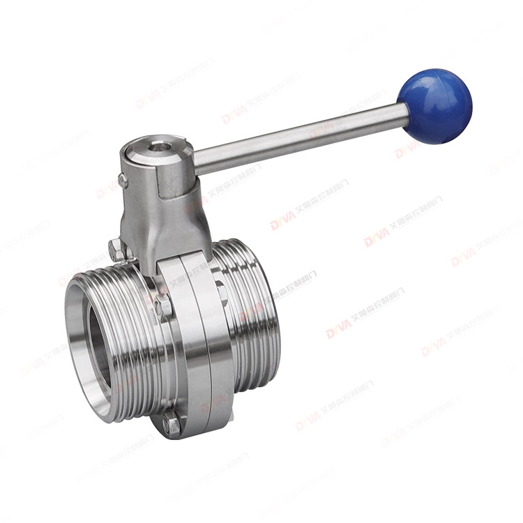 Pull rod type external thread butterfly valve