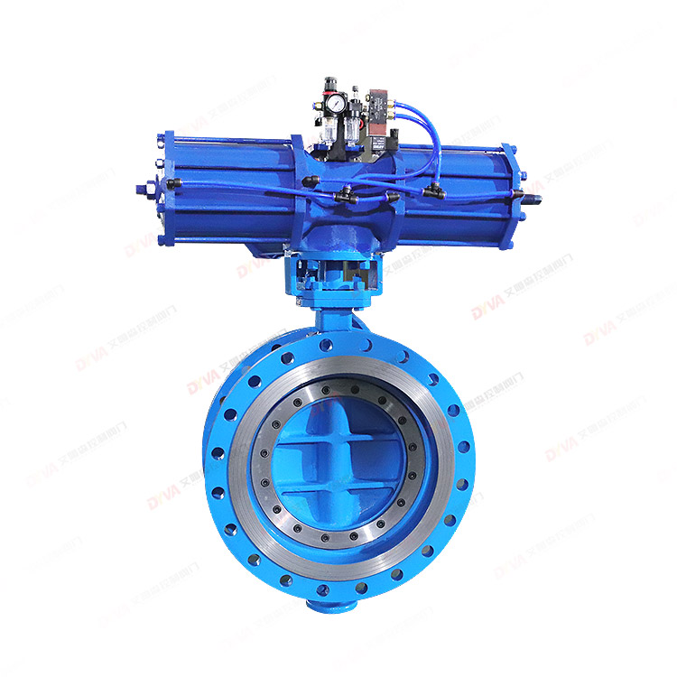 Pneumatic flanged butterfly valve