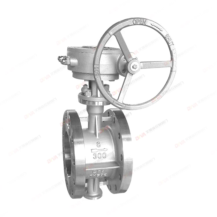 Worm gear stainless steel butterfly valve