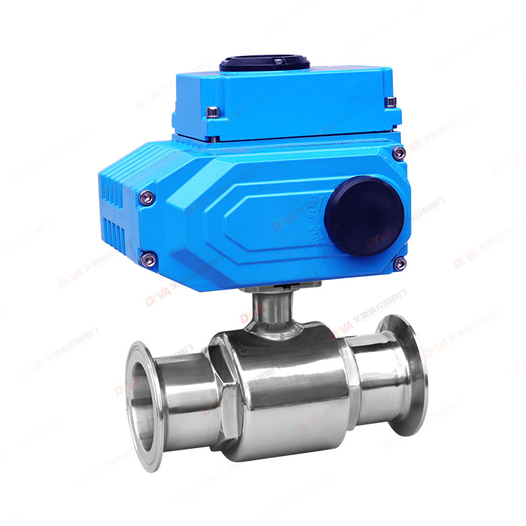 Electric sanitary grade quick release ball valve