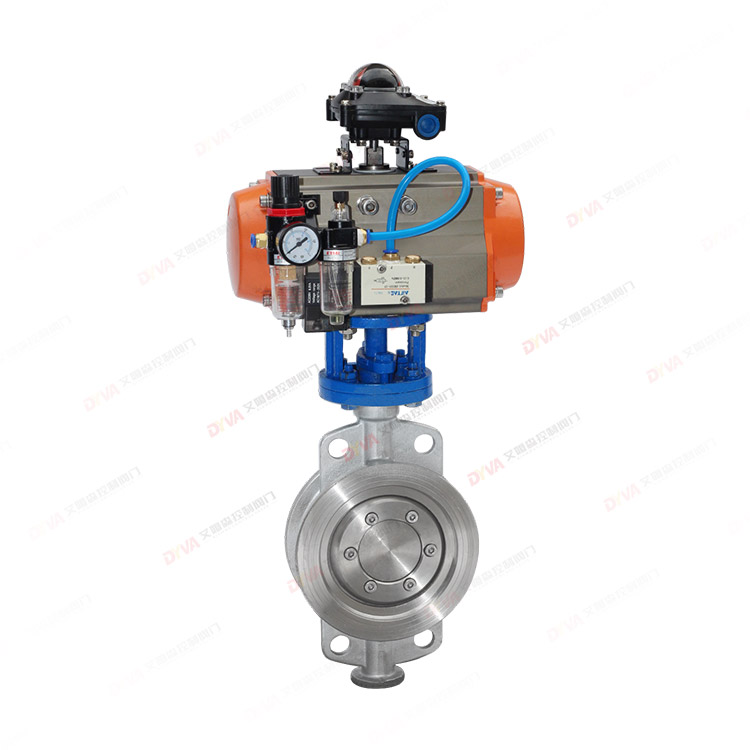 Pneumatic clamp butterfly valve