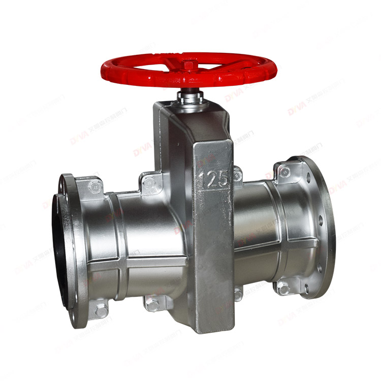 Rubber lined hose clamp valve