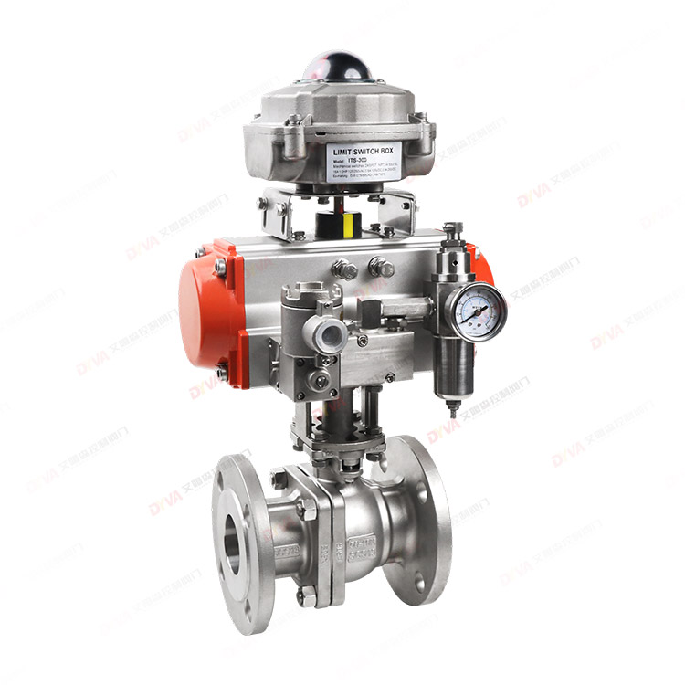 Pneumatic flange ball valve