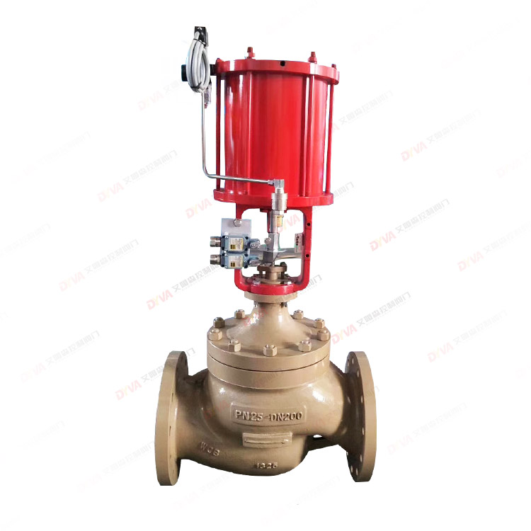 Large caliber pneumatic control valve