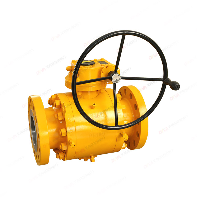 Three piece high-pressure ball valve