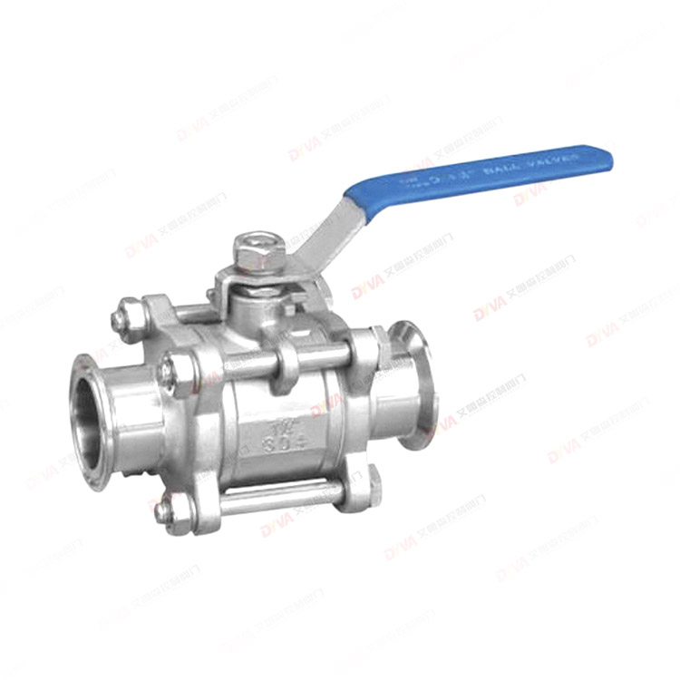 Three piece quick installation ball valve
