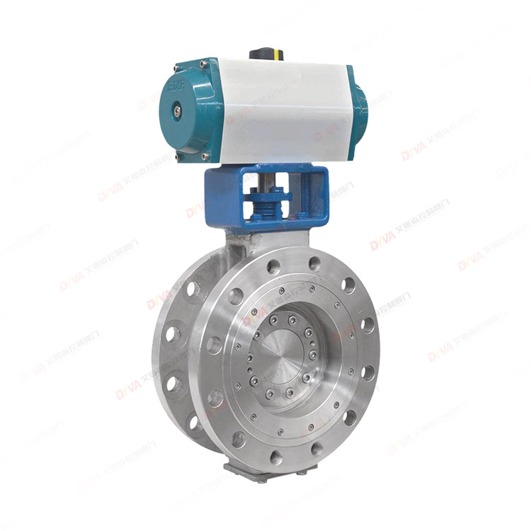 Pneumatic bidirectional pressure butterfly valve