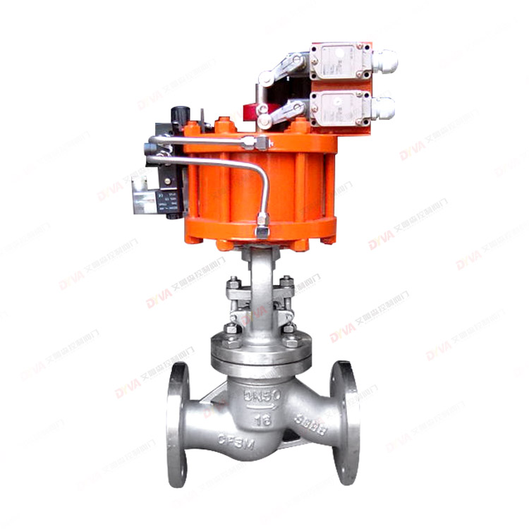 Pneumatic globe valve