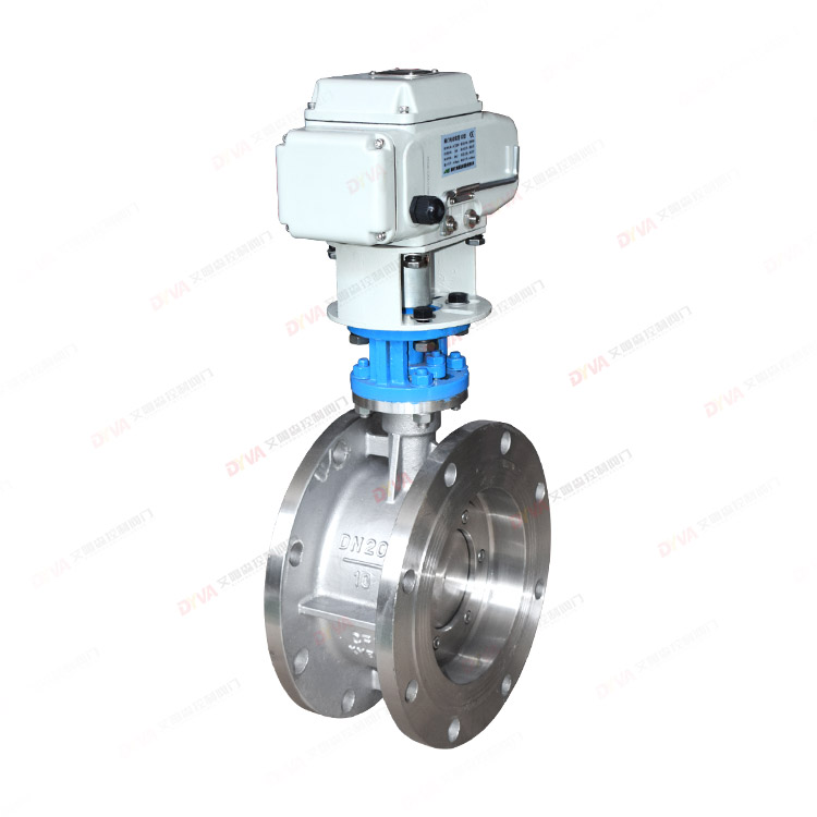 Electric flanged butterfly valve
