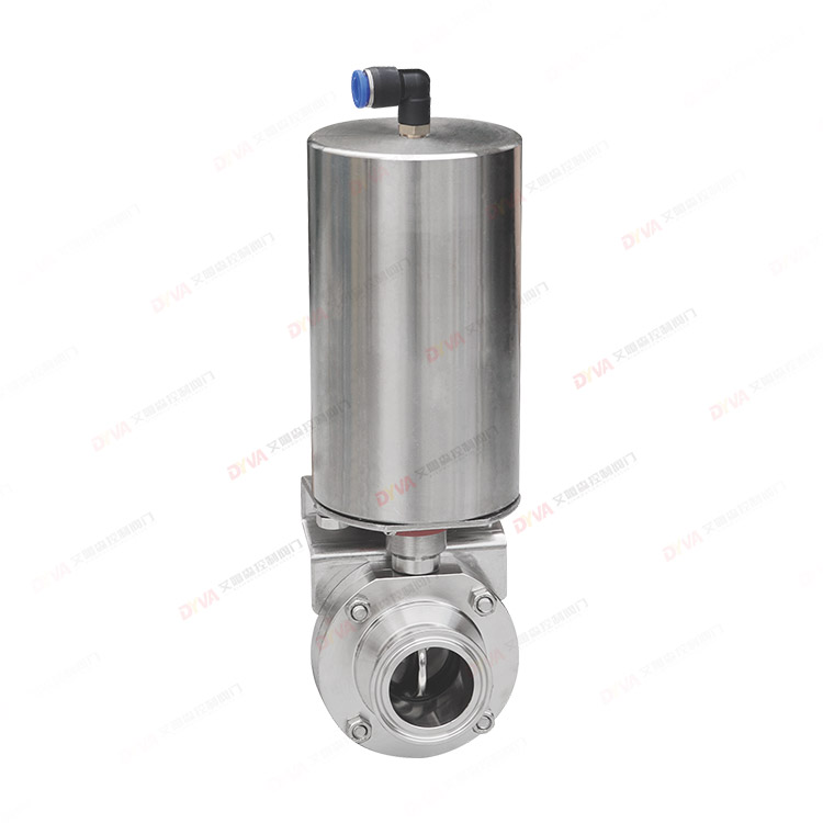 Pneumatic quick-installation butterfly valve