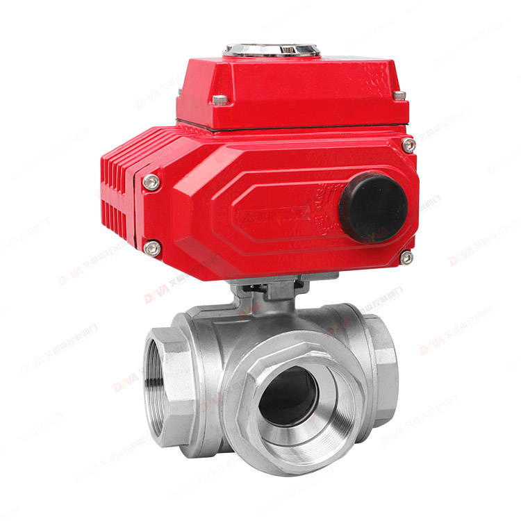 Electric three-way ball valve