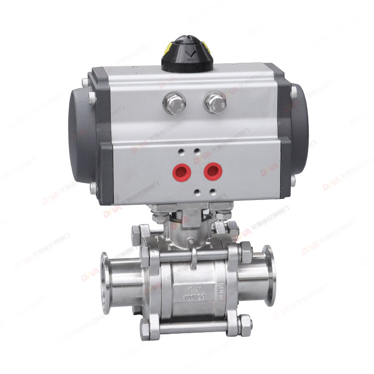 Pneumatic quick-installation ball valve