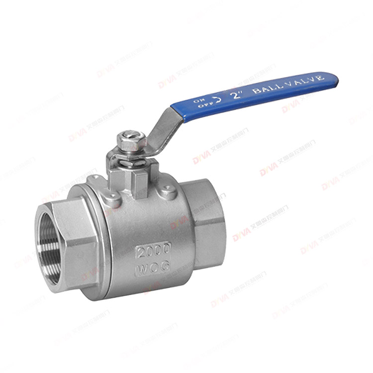 Two-piece ball valve