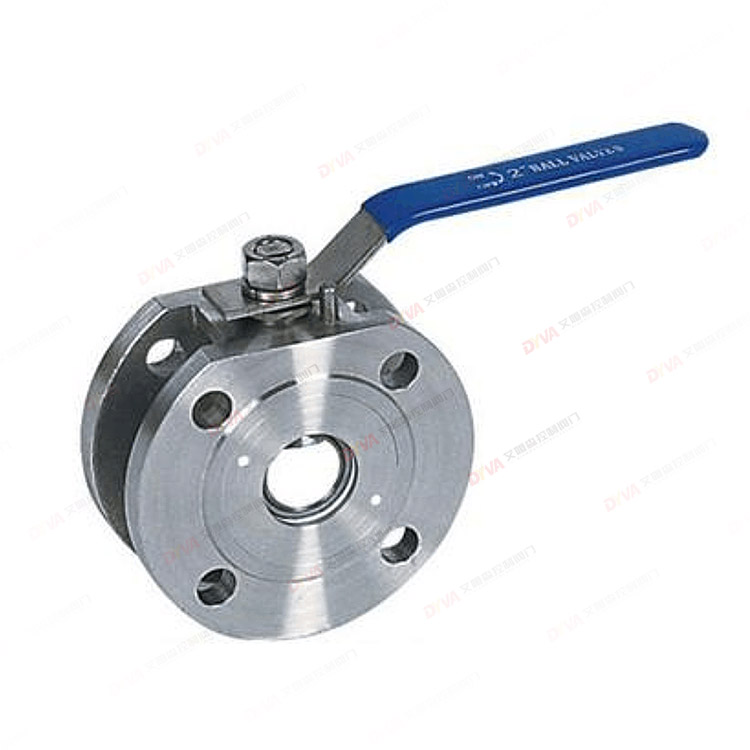 Clamp-type thin ball valve